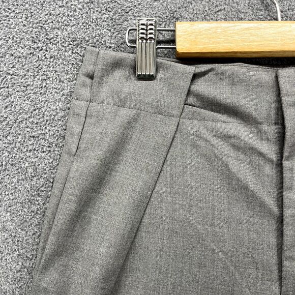 Commense Oversized Trousers Medium Gray High Waist Pleated Front Wide Leg - Picture 6 of 16